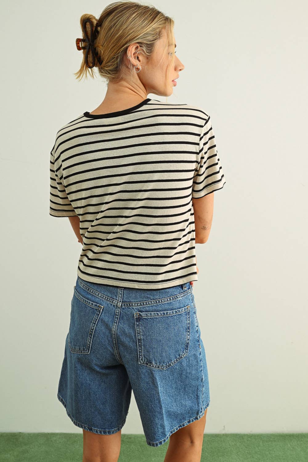 Nancy Essential Stripe Ringer Tee