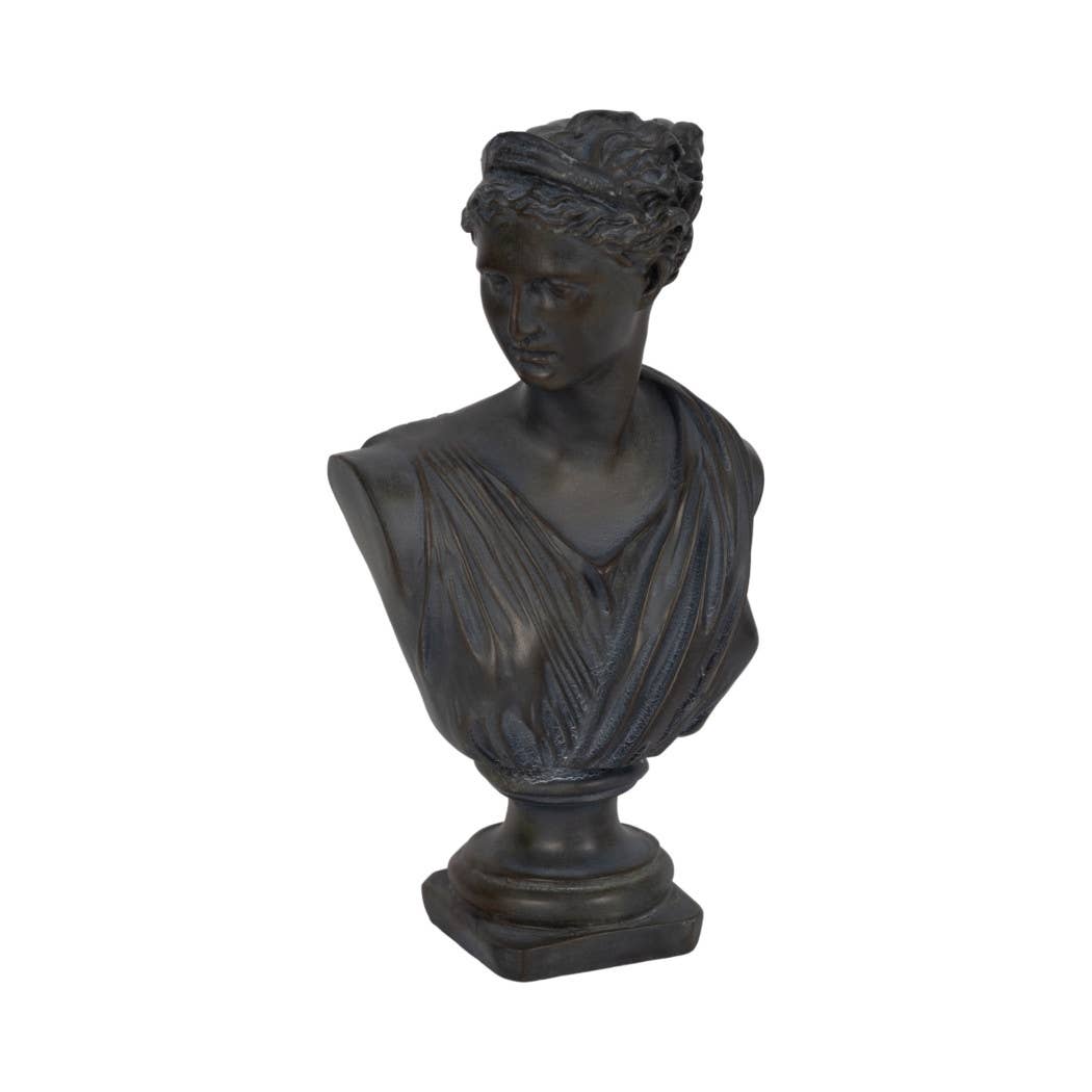 Bronze Grecian Bust Sculpture - Cloth + Cabin