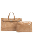 Sutton Tan Recycled Vegan Leather Tote Bag