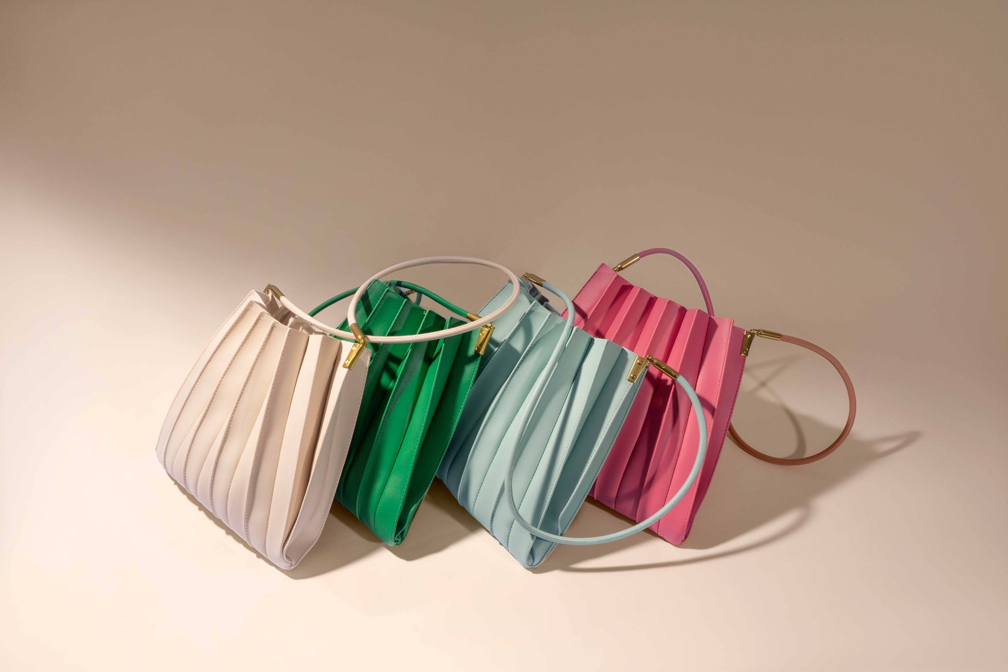 Carrie Ivory Pleated Vegan Shoulder Bag - Cloth + Cabin