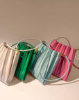 Carrie Ivory Pleated Vegan Shoulder Bag - Cloth + Cabin