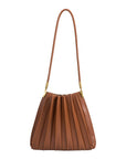 Carrie Saddle Pleated Vegan Shoulder Bag - Cloth + Cabin