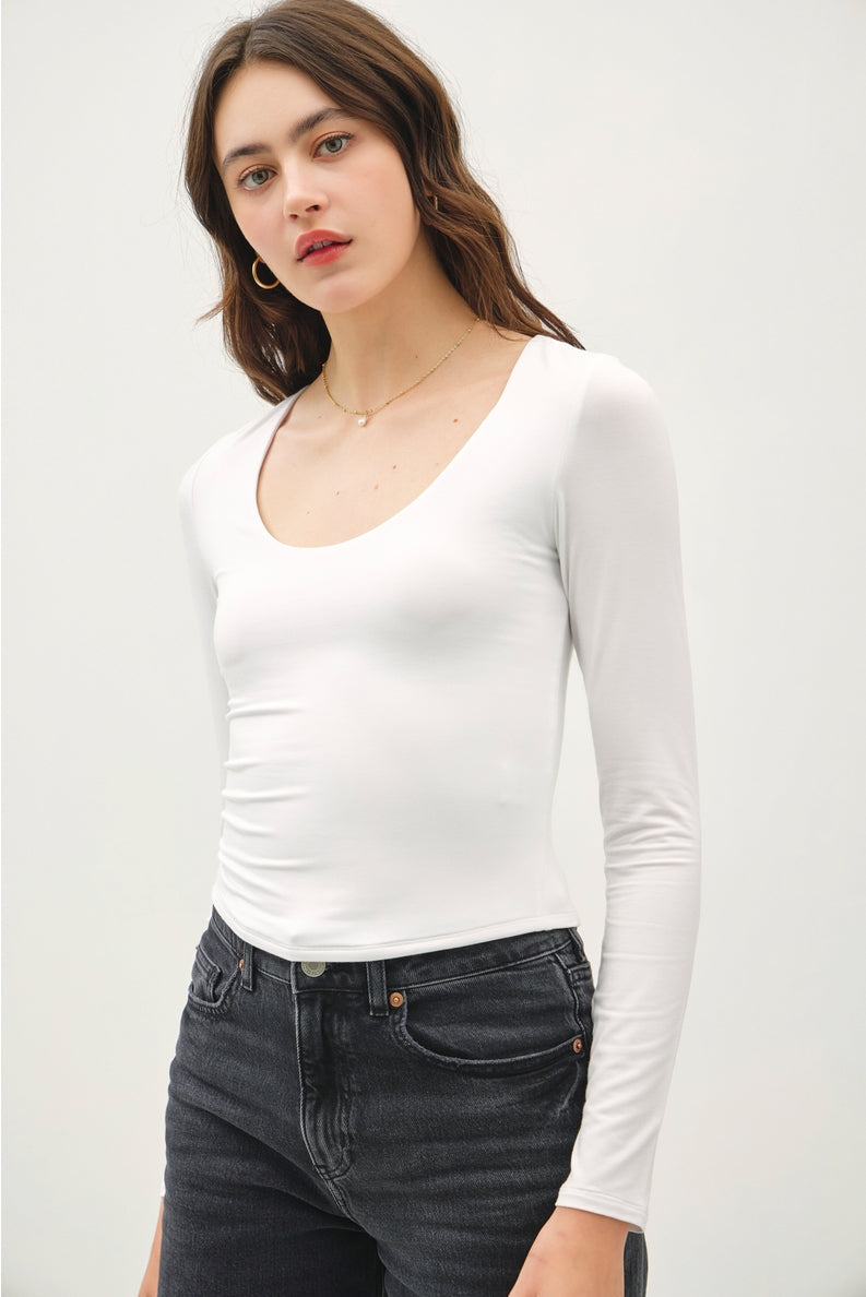 Kaleigh Basic Long Sleeve Top - Cloth + Cabin