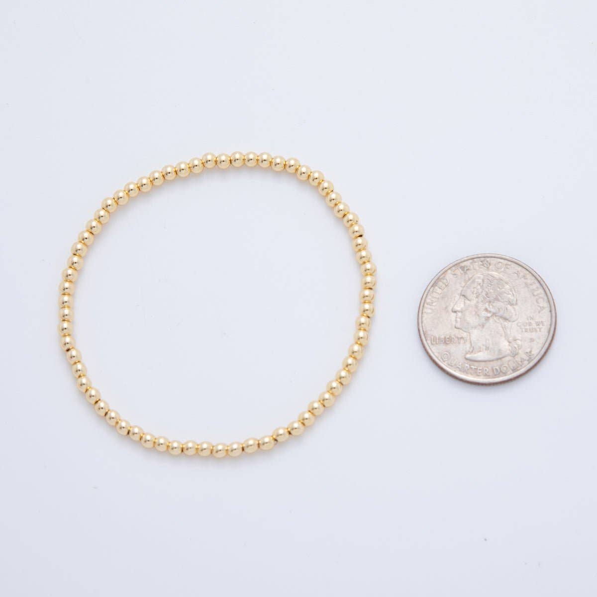 3mm Minimalist Round Ball Stretch Bracelet