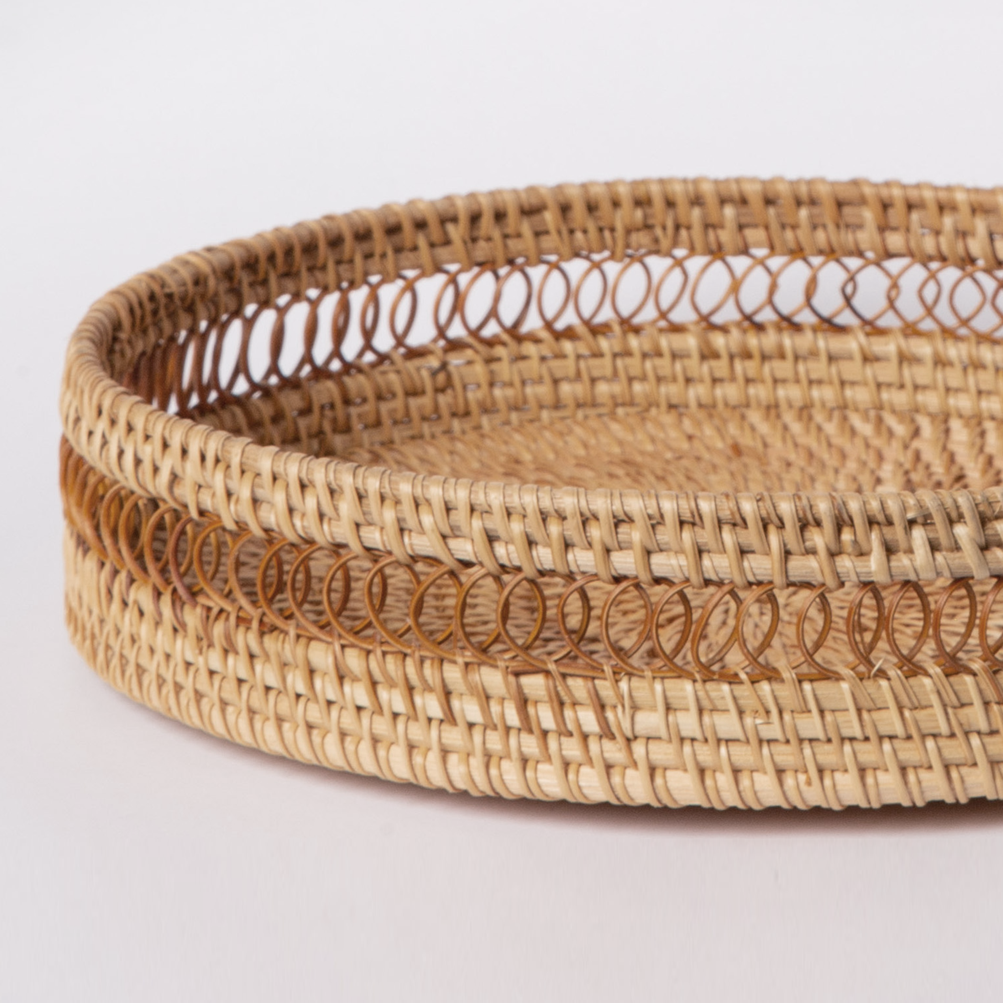 Circle Rattan Trays - Cloth + Cabin