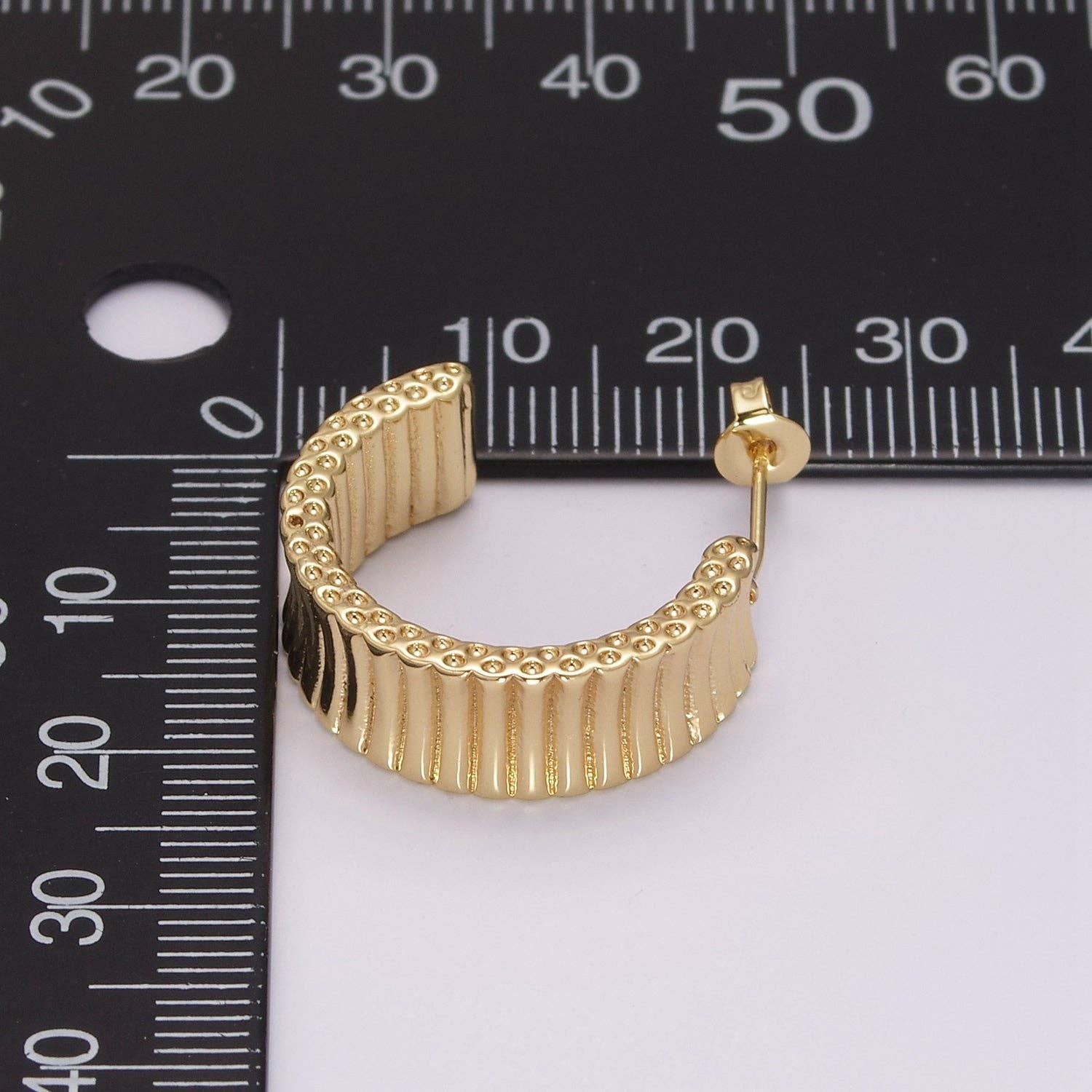 Chunky Striped Hoop Earrings - Cloth + Cabin