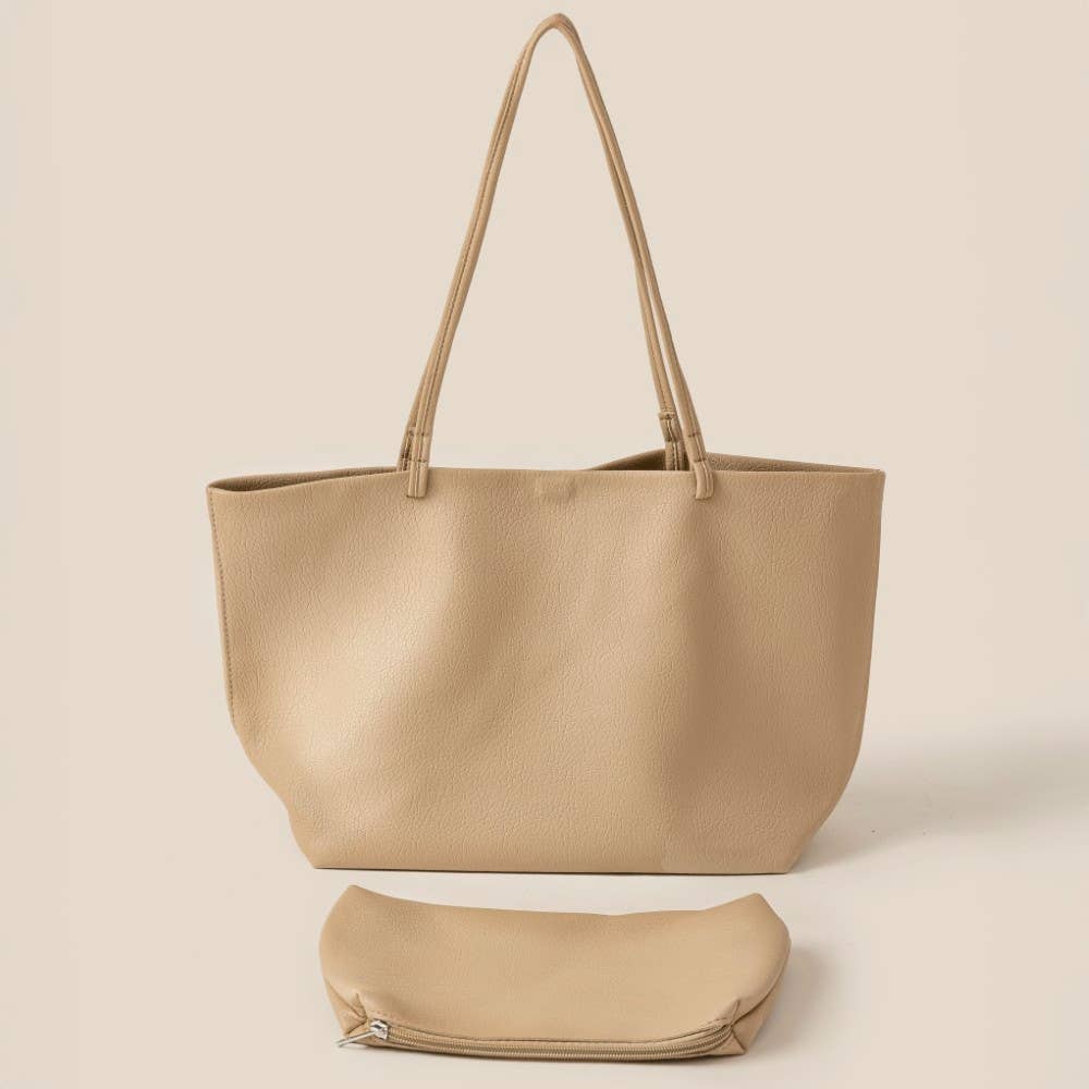 Soft Solid Color Tote Bag - Cloth + Cabin