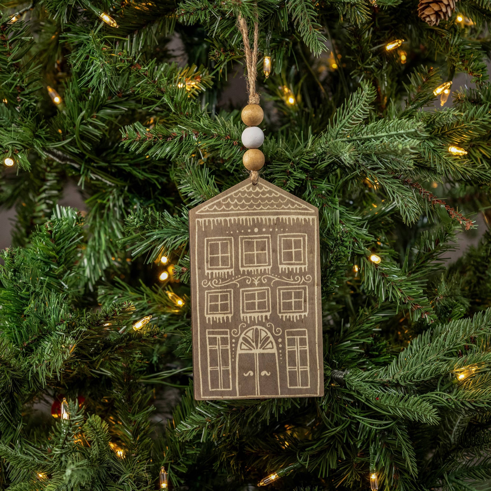 Natural Double Door Building Ornament - Cloth + Cabin