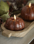 3" Bronze LED Pumpkin Candle