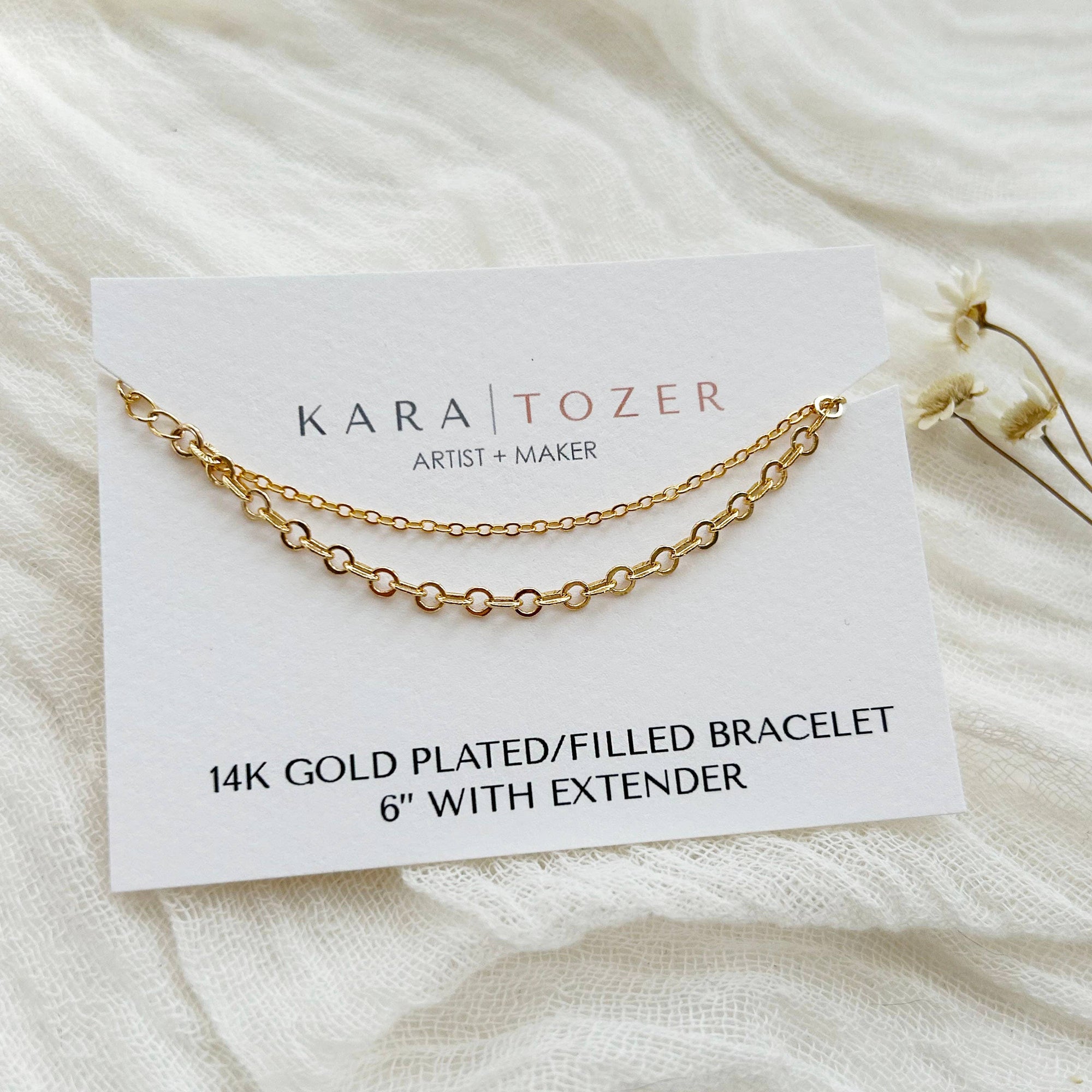 Dainty Double Chain Gold Bracelet