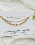 Dainty Double Chain Gold Bracelet