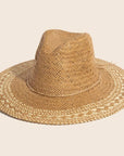 Two Tone Floppy Boho Straw Hat - Cloth + Cabin