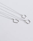 Open Hex Necklace / Silver - Cloth + Cabin