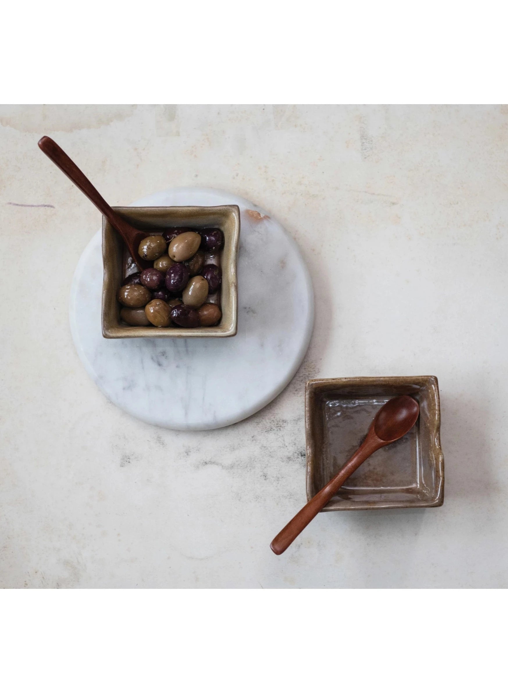 Small Round Marble Reversible Cutting Board - Cloth + Cabin